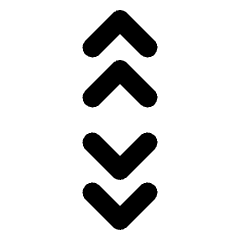 Unfold More Double Icon from Rounded Line - Streamline Material Set