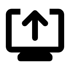 Uninstall Desktop Fill Icon from Rounded Fill - Streamline Material Set