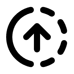 Uploading Icon from Rounded Line - Streamline Material Set