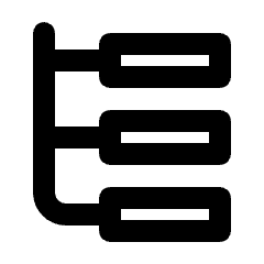 Web Hierarchy Icon from Rounded Line - Streamline Material Set