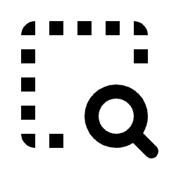 Zoom Area Icon from Rounded Line - Material Pro Set