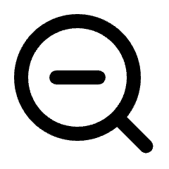 Zoom Out Fill Icon from Rounded Fill - Streamline Material Set