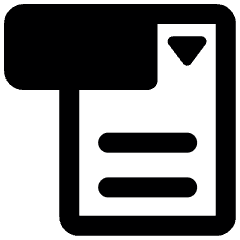 Coding Apps Website Web Form Drop Down Menu Form 1 Icon from Ultimate Bold Set