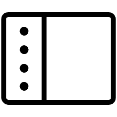 Sidebar Dots Left Icon from Ultimate Light Set