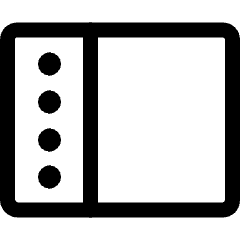 Sidebar Dots Left Icon from Ultimate Regular Set