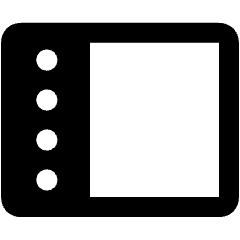 Sidebar Dots Left Icon from Ultimate Bold Set