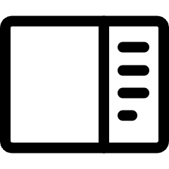 Sidebar Line Right Icon from Ultimate Regular Set