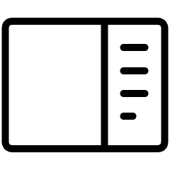 Sidebar Line Right Icon from Ultimate Light Set