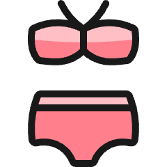 Underwear Bikini Icon from Ultimate Colors Set