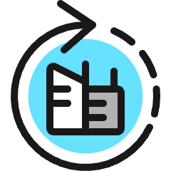 Real Estate Update Building Refresh Icon from Ultimate Colors Set