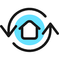 Real Estate Update House Sync Icon from Ultimate Colors Set