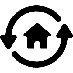 Real Estate Update House Sync Icon from Ultimate Bold Set