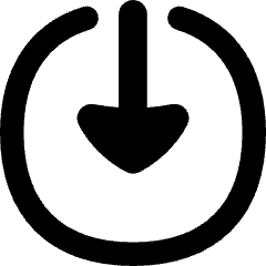 Arrow Download Receive Icon from Flex Remix Set