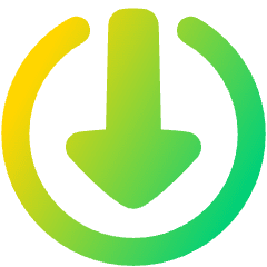 Arrow Download Receive Icon from Plump Gradient Set