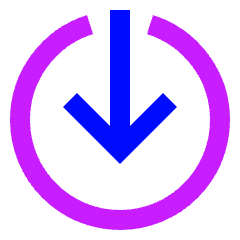 Arrow Download Receive Icon from Sharp Neon Set