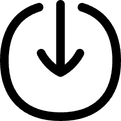 Arrow Download Receive Icon from Flex Line Set