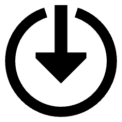 Arrow Download Receive Icon from Sharp Solid Set