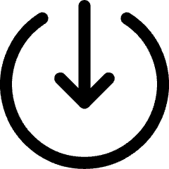 Arrow Download Receive Icon from Core Line Set