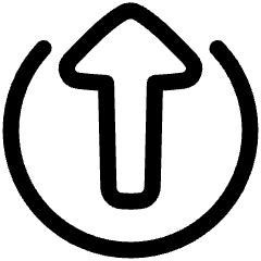 Arrow Upload Send Icon from Plump Line Set