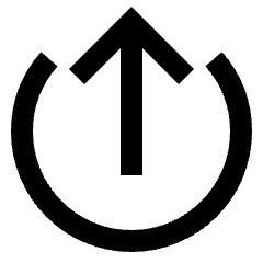 Arrow Upload Send Icon from Sharp Line Set