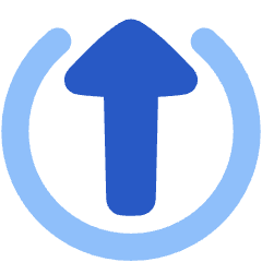 Arrow Upload Send Icon from Plump Flat Set