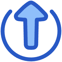 Arrow Upload Send Icon from Plump Duo Set