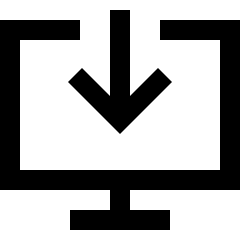 Download Computer Icon from Sharp Line Set