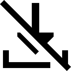 Download Off Disable Icon from Sharp Solid Set