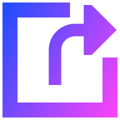 Export Output Icon from Sharp Gradient Set