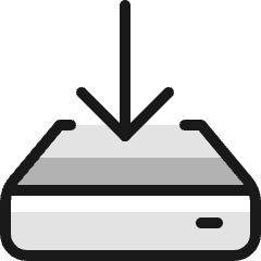 Harddrive Download Icon from Ultimate Colors Set