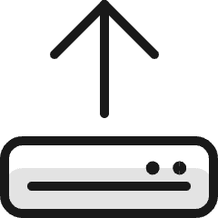 Harddrive Upload 1 Icon from Ultimate Colors Set