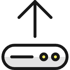 Harddrive Upload 2 Icon from Ultimate Colors Set