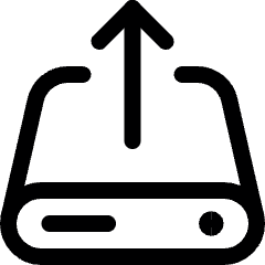 Harddrive Upload Icon from Ultimate Regular Set