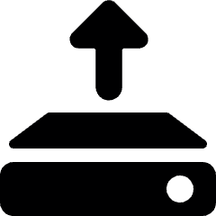 Harddrive Upload Icon from Ultimate Bold Set
