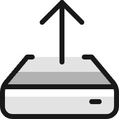 Harddrive Upload Icon from Ultimate Colors Set