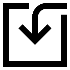 Import Input Icon from Sharp Line Set