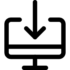 Monitor Download Icon from Ultimate Regular Set