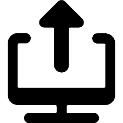 Monitor Upload Icon from Ultimate Bold Set