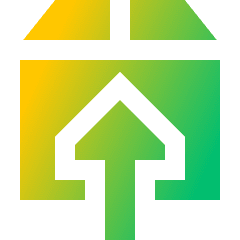 Upload Box 1 Icon from Sharp Gradient Set