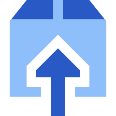 Upload Box 1 Icon from Sharp Flat Set