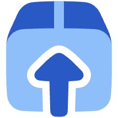 Upload Box 1 Icon from Plump Flat Set