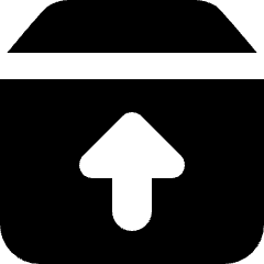 Upload Box 2 Icon from Micro Solid Set