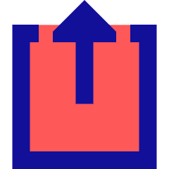 Upload Box 2 Icon from Sharp Pop Set