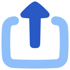 Upload Box 2 Icon from Plump Flat Set