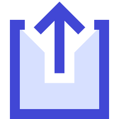 Upload Box 2 Icon from Sharp Duo Set