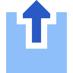 Upload Box 2 Icon from Sharp Flat Set