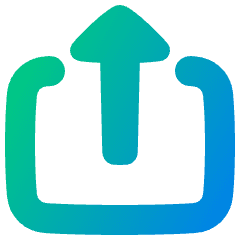 Upload Box 2 Icon from Plump Gradient Set
