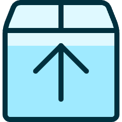 Upload Box Icon from Ultimate Duotone Set