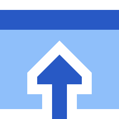 Upload Browser Icon from Sharp Flat Set