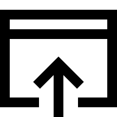 Upload Browser Icon from Sharp Line Set